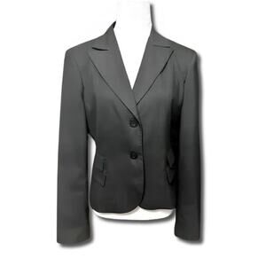 Talco Blazer Jacket Double Pockets Two Button Closure Lightweight Black W Small
